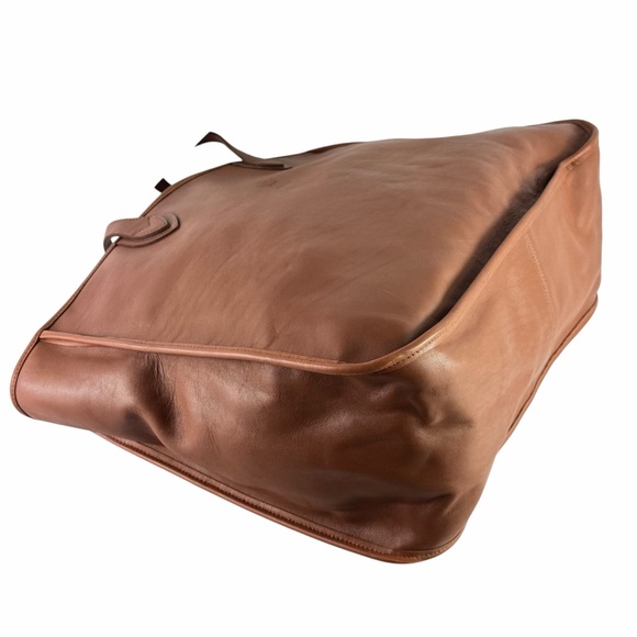 EL PORTAL Tote Bag in Brown Leather Tote Shopping Shoulder Bag Made in USA - Picture 6 of 12